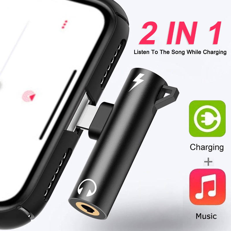 Earphone Splitter Jack - Adaptador Divisor de Áudio e Carregamento