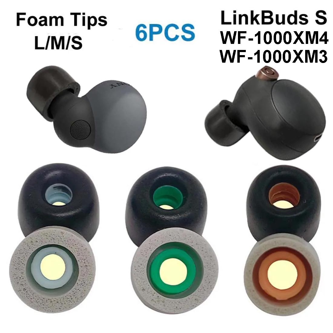 Earphone Foam Tip - Pontas de ouvido de espuma de