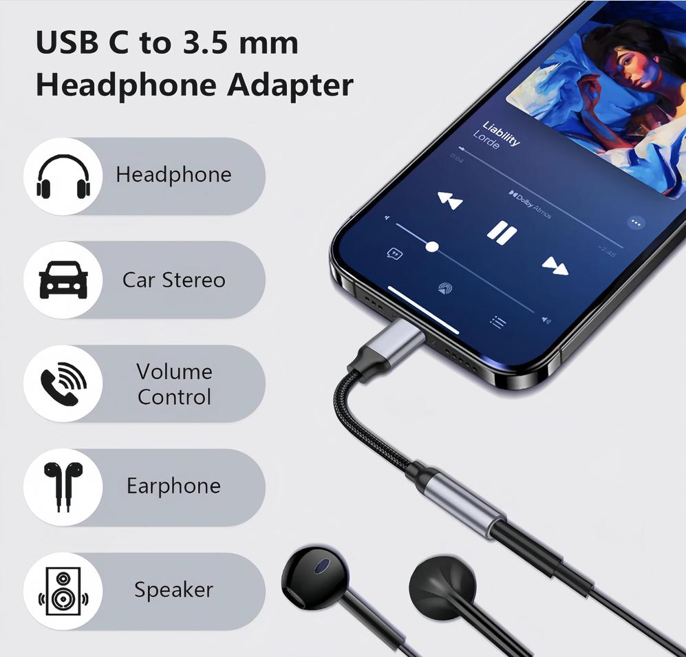 Adaptador de Áudio KEBIDU Tipo - Audiophile Headphone Wired avaliação e preço