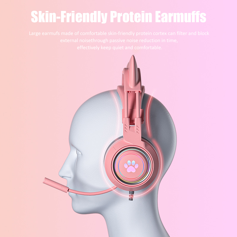 Cute Cat Ear Gaming Headphones - Gaming Headset Rgb avaliação e preço